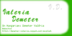valeria demeter business card